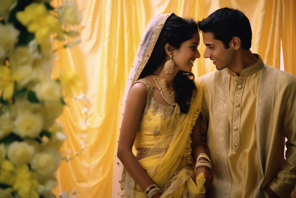 stylish haldi ceremony outfit for groom in yellow
